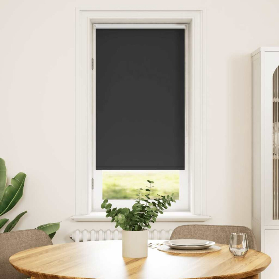 vidaXL Rolgordijn verduisterend 44,4 x 100 cm stofbreedte 40 cm zwart afbeelding 1