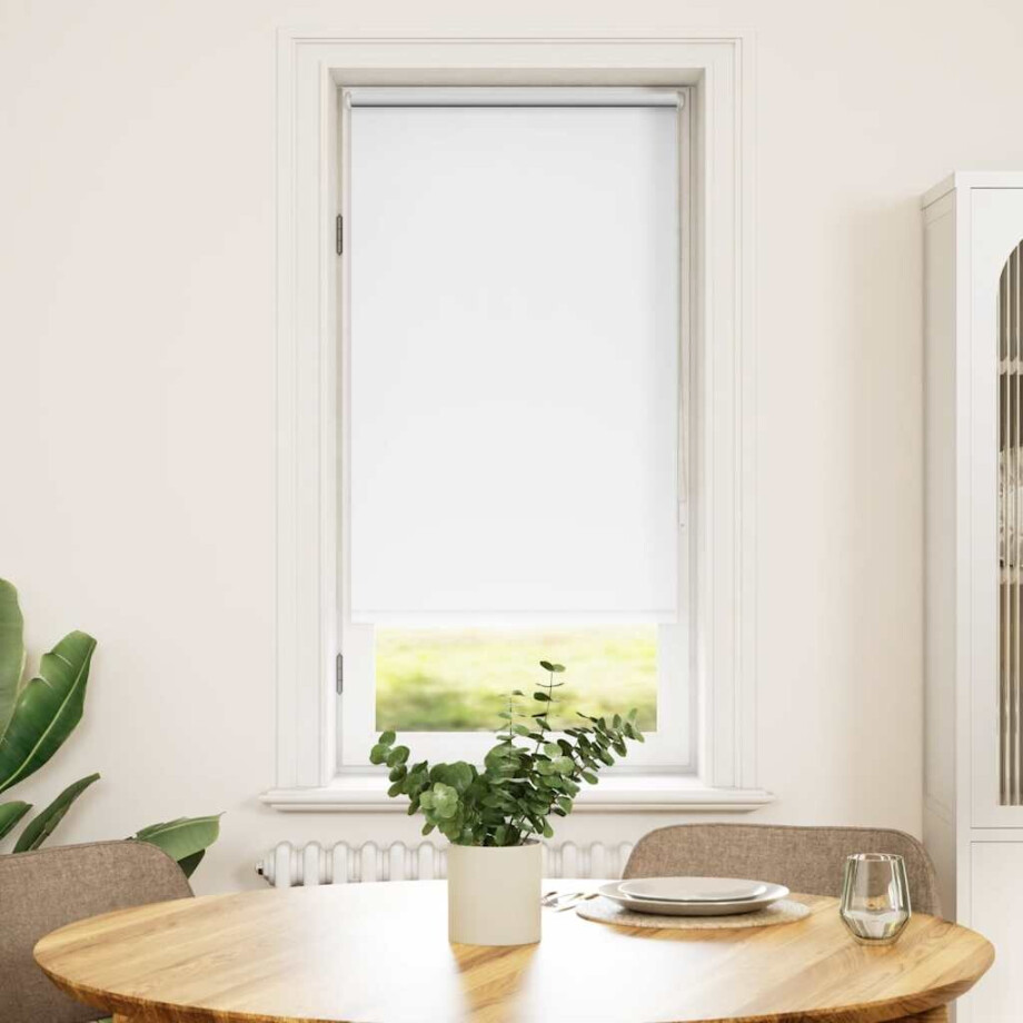vidaXL Rolgordijn verduisterend 64,4 x 120 cm stofbreedte 60 cm wit afbeelding 1