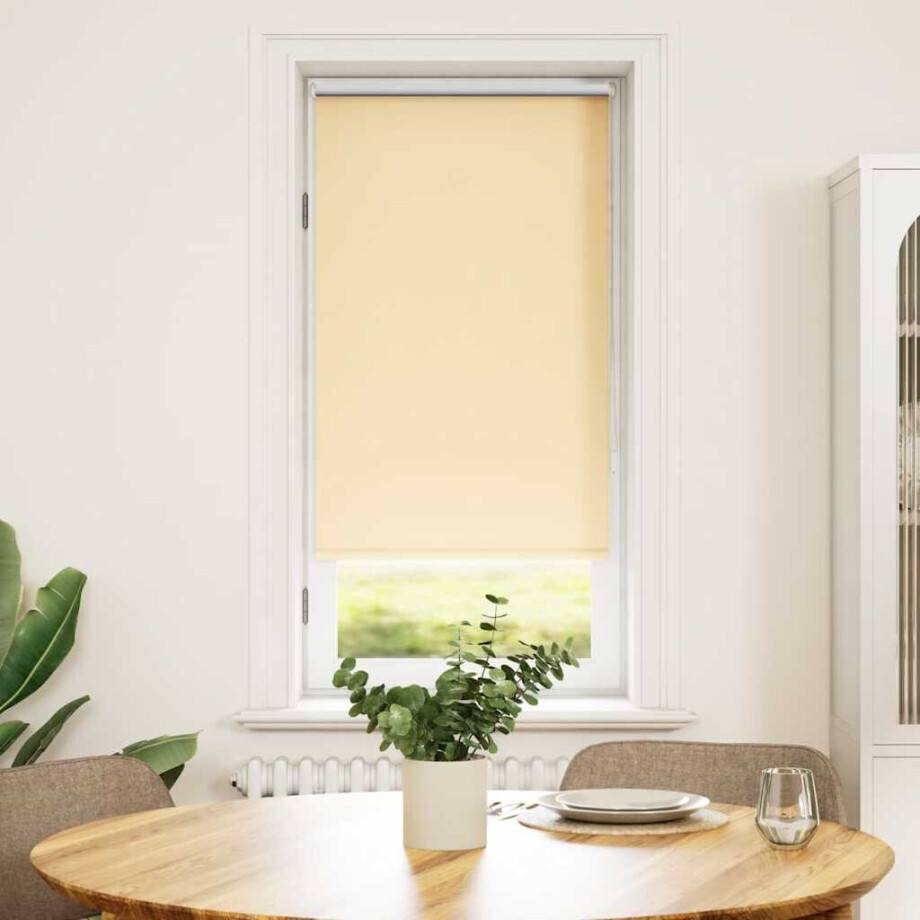 vidaXL Rolgordijn verduisterend 64,4 x 120 cm stofbreedte 60 cm beige afbeelding 1