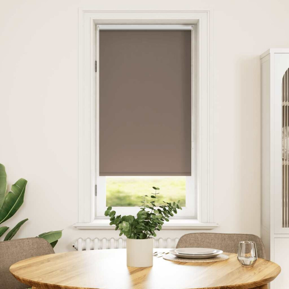 vidaXL Rolgordijn verduisterend 64,4 x 120 cm stofbreedte 60 cm koffiebruin afbeelding 1