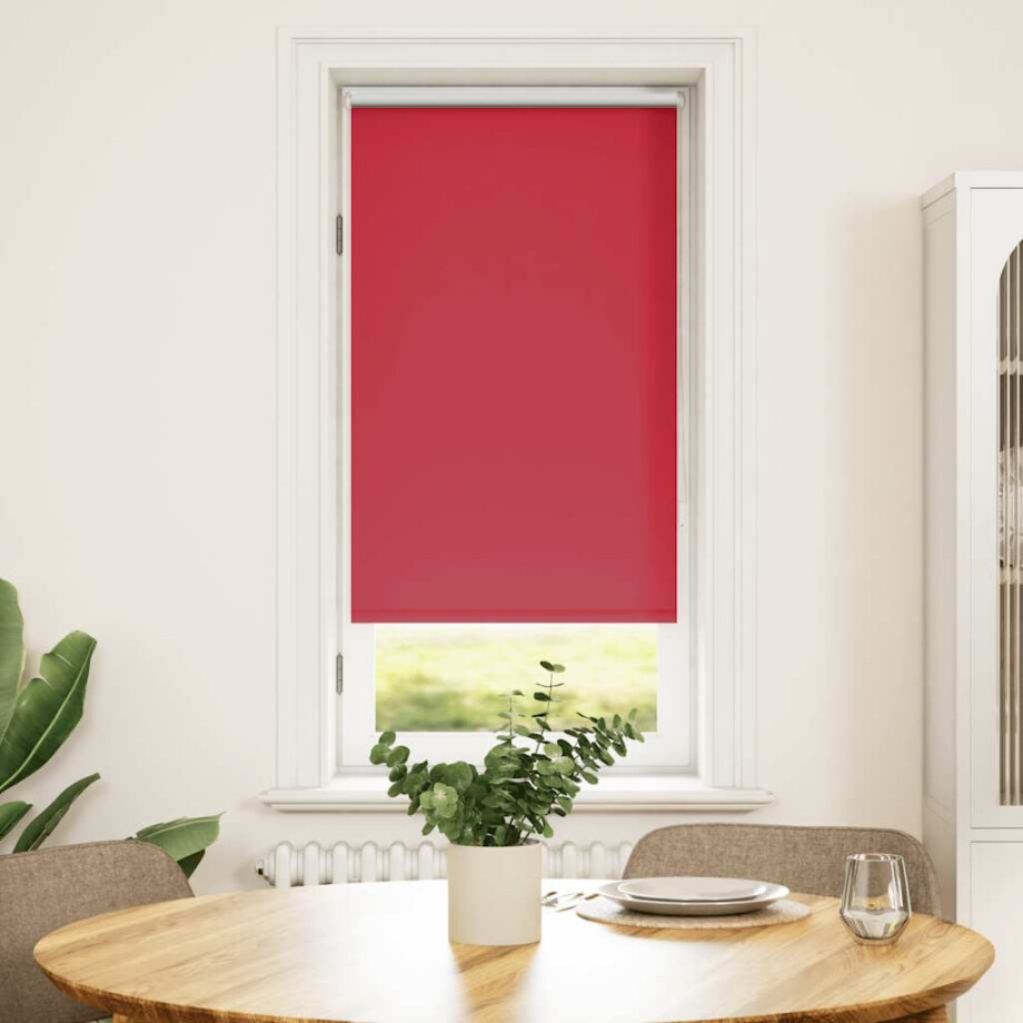 vidaXL Rolgordijn verduisterend 64,4 x 120 cm stofbreedte 60 cm rood afbeelding 1
