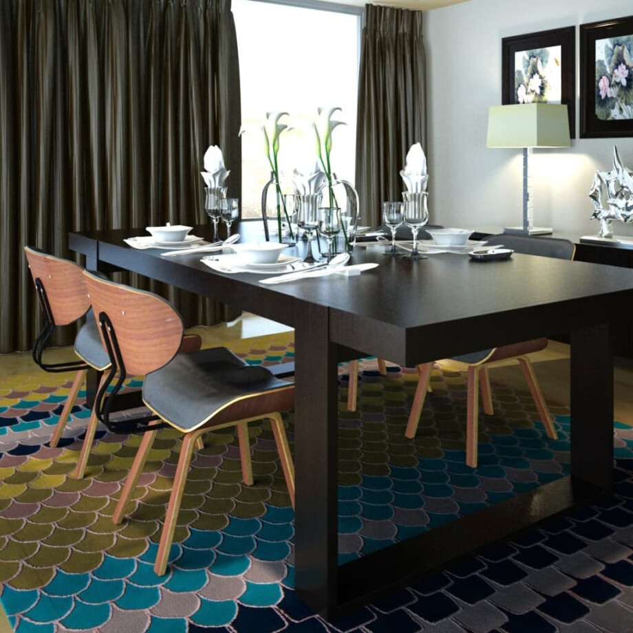 vidaXL Eetkamerstoelen 4 st gebogen hout en kunstleer afbeelding 1