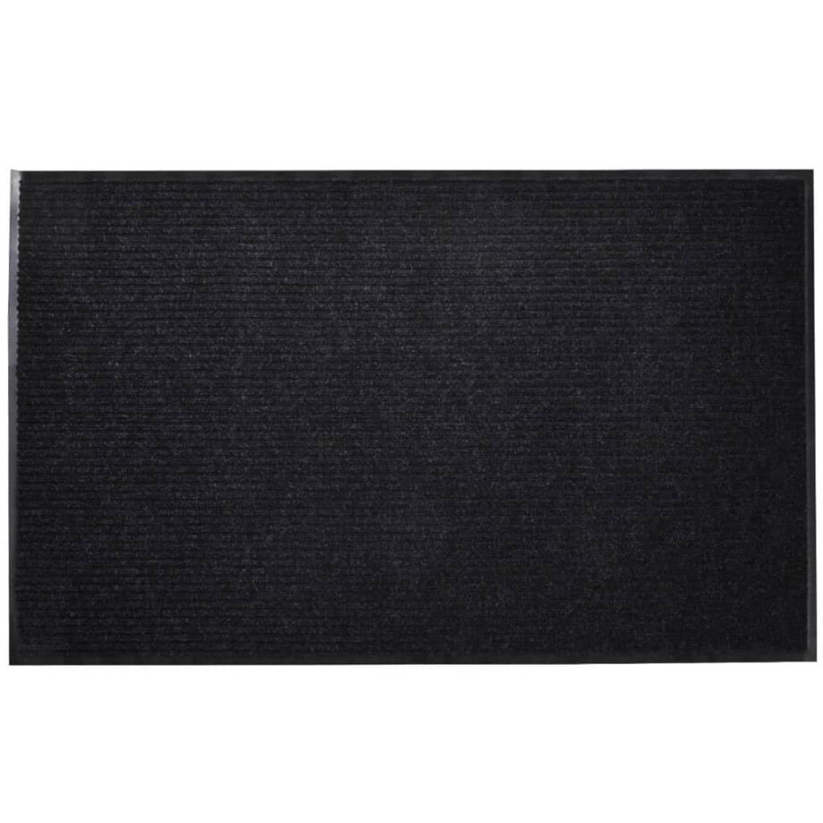 vidaXL Deurmat 90x60 cm PVC zwart afbeelding 1