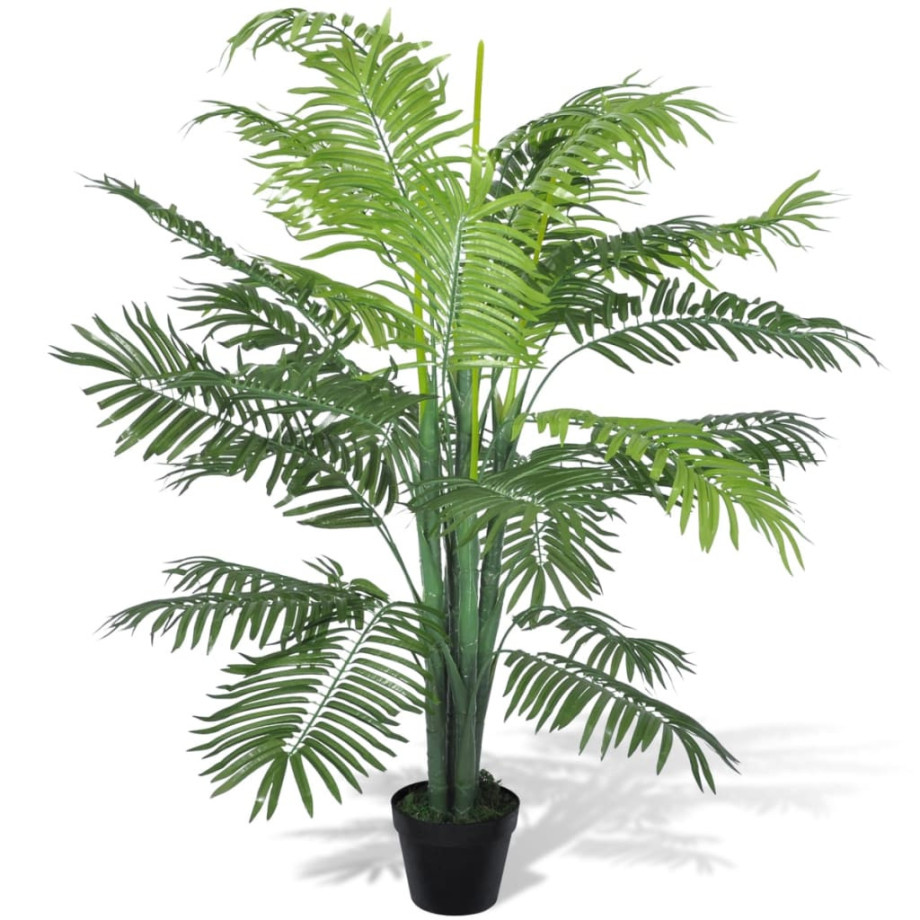 vidaXL Kunst Phoenix palmboom met pot 130 cm afbeelding 1