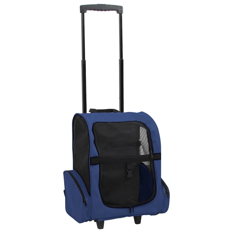 vidaXL Huisdierentrolley inklapbaar blauw afbeelding 1