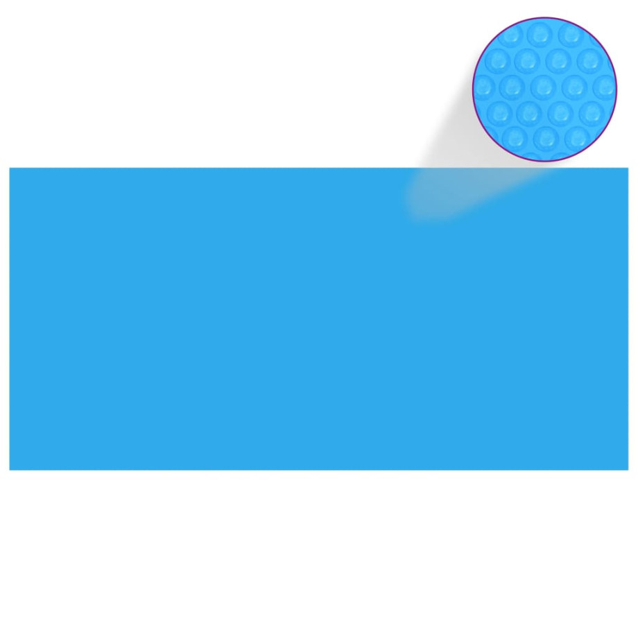 vidaXL Zwembadzeil rechthoekig 450 x 220 cm PE blauw afbeelding 1
