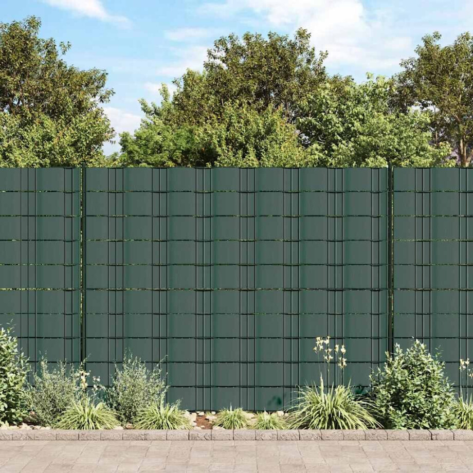 vidaXL Tuinscherm 70x0,19 m PVC groen afbeelding 1