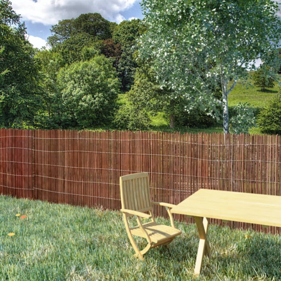 vidaXL Tuinscherm 300x100 cm wilgenhout afbeelding 1