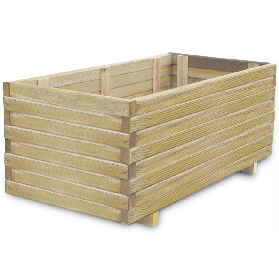 vidaXL Plantenbak verhoogd rechthoekig 100x50x40 cm hout vidaXL Plantenbak verhoogd rechthoekig 100x50x40 cm hout afbeelding 1