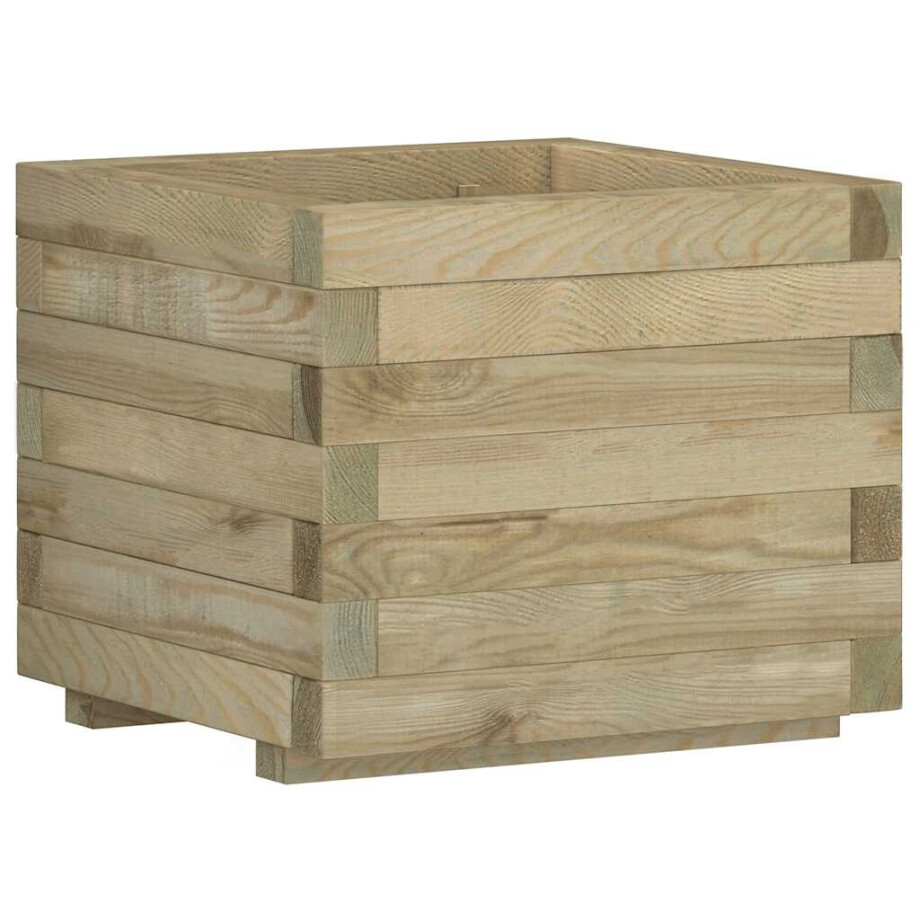 vidaXL Plantenbak verhoogd vierkant 50x50x40 cm hout afbeelding 1