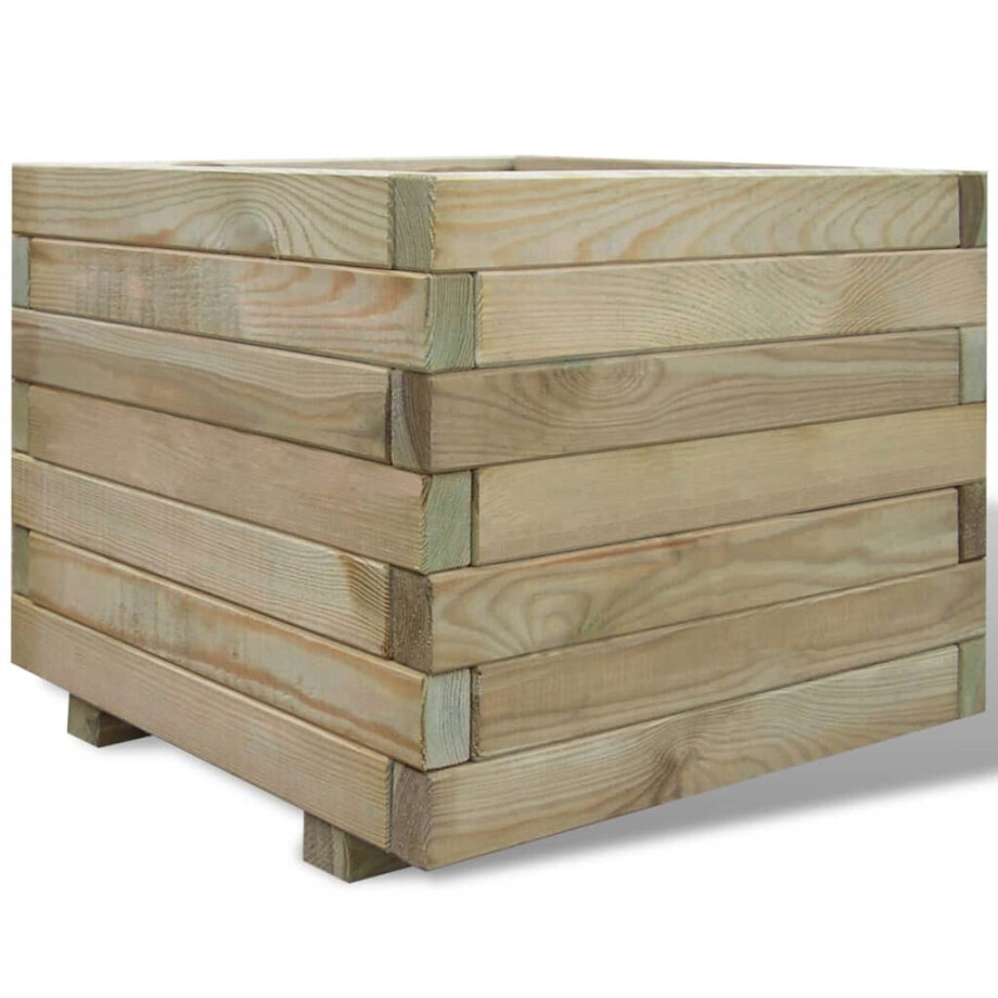 vidaXL Plantenbak verhoogd vierkant 50x50x40 cm hout vidaXL Plantenbak verhoogd vierkant 50x50x40 cm hout afbeelding 1
