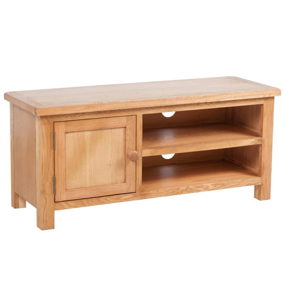 vidaXL Tv-meubel 103x36x46 cm massief eikenhout afbeelding 1