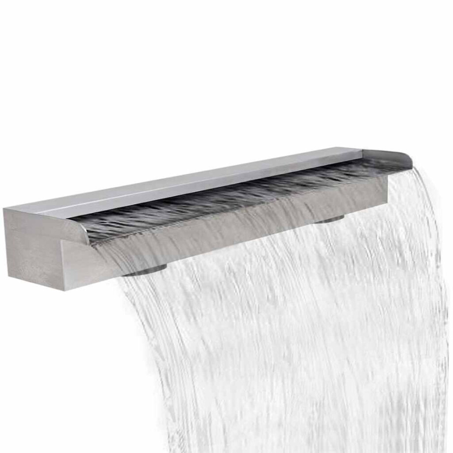 vidaXL Zwembadwaterval rechthoekig 90 cm roestvrij staal vidaXL Zwembadwaterval rechthoekig 90 cm roestvrij staal afbeelding 1
