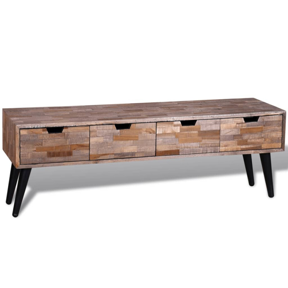 vidaXL Tv-meubel met vier lades gerecycled teak vidaXL Tv-meubel met vier lades gerecycled teak afbeelding 1