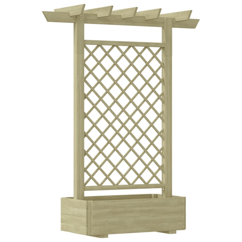 vidaXL Pergola plantenbak 162x56x204 cm hout afbeelding 1