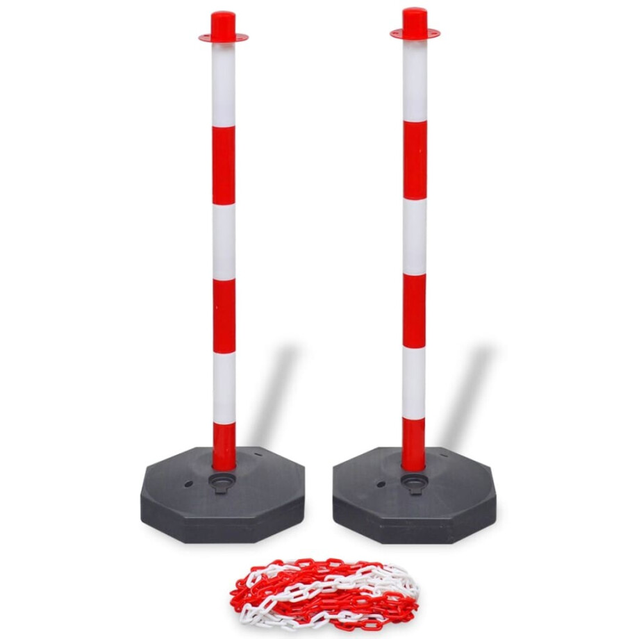 vidaXL Kettingpalenset met kunststof ketting 10 m vidaXL Kettingpalenset met kunststof ketting 10 m afbeelding 1