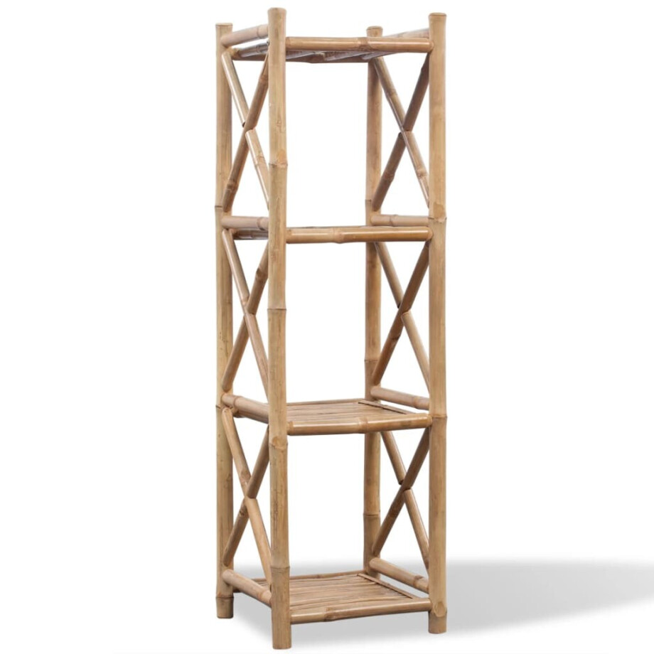 vidaXL Rek 4-laags vierkant bamboe vidaXL Rek 4-laags vierkant bamboe afbeelding 1