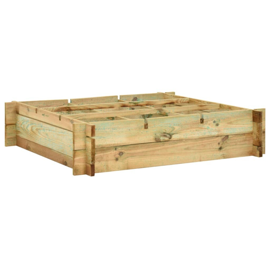 vidaXL Plantenbak verhoogd 90x90x20 cm geïmpregneerd hout afbeelding 1
