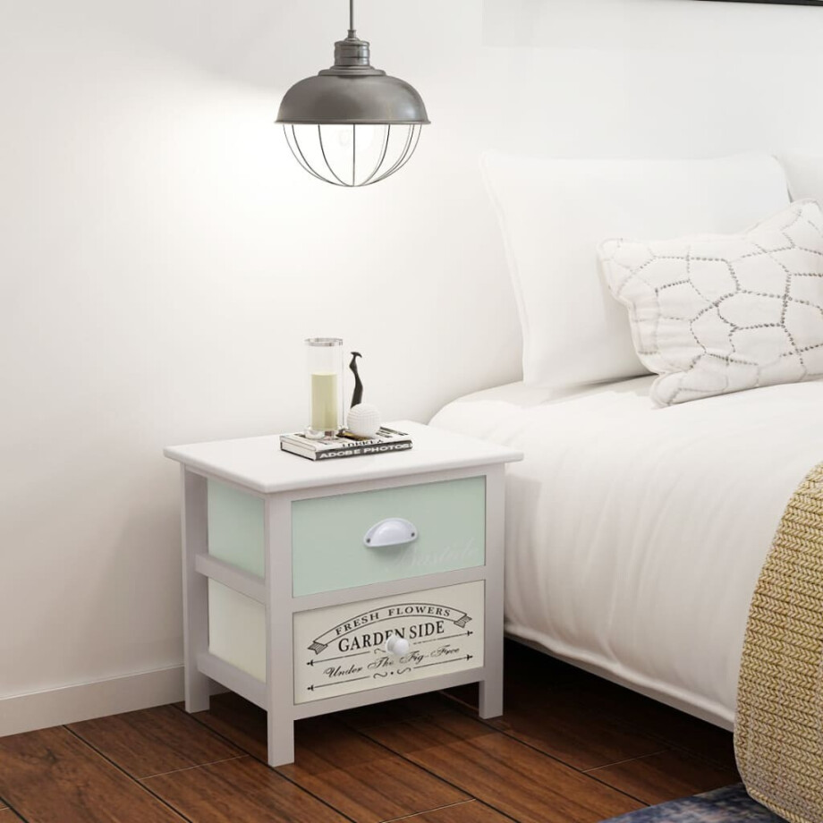 vidaXL Nachtkastjes Franse stijl 2 st hout afbeelding 1