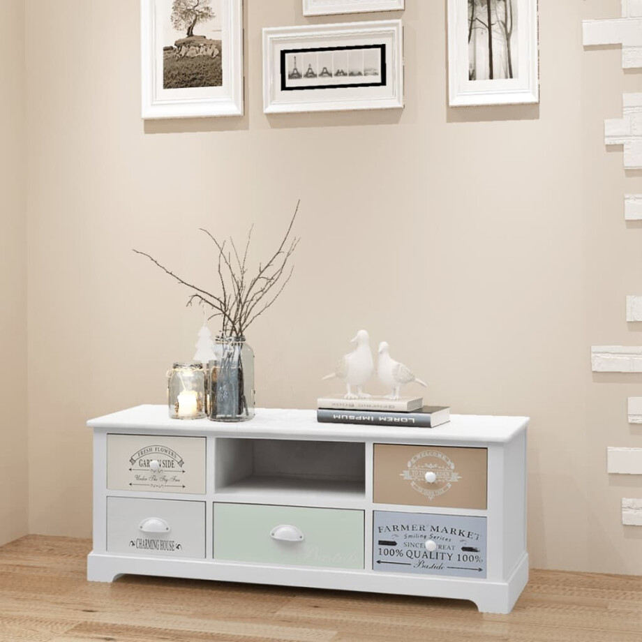 vidaXL Tv-meubel Franse stijl hout vidaXL Tv-meubel Franse stijl hout afbeelding 1
