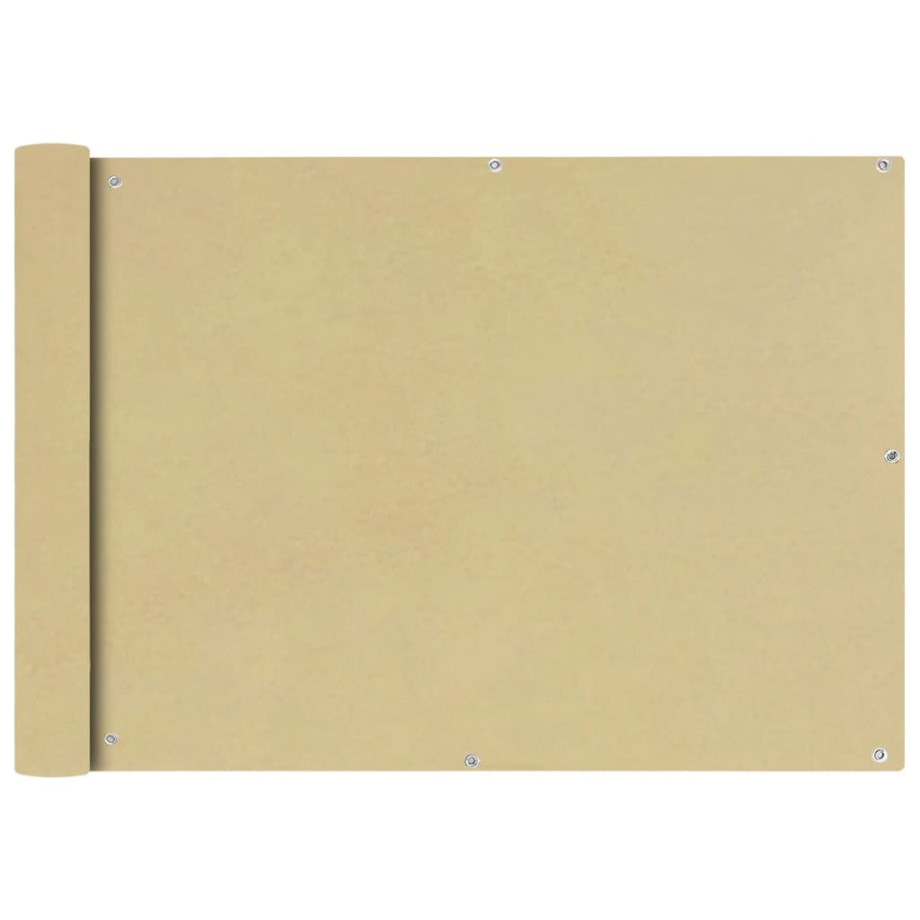 vidaXL Balkonscherm Oxford textiel 75x400 cm beige afbeelding 1