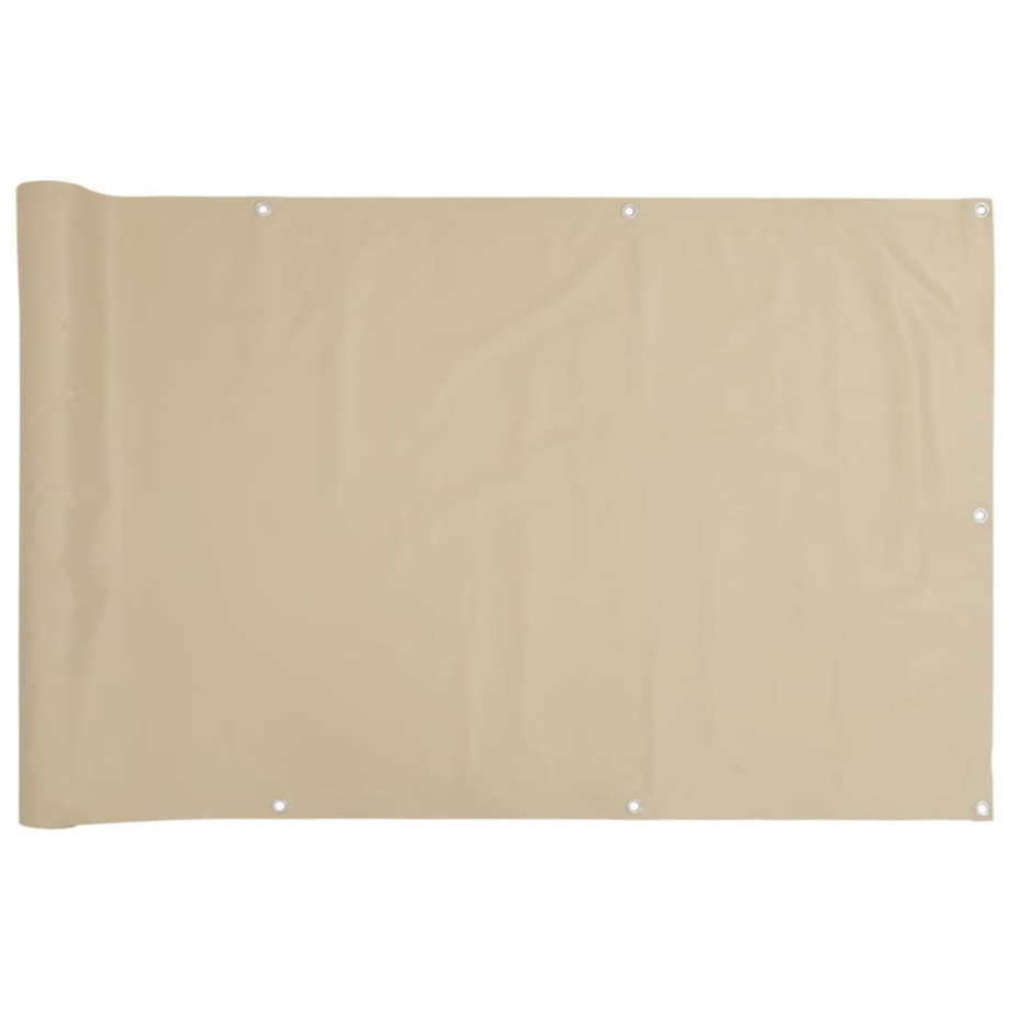 vidaXL Balkonscherm Oxford textiel 90x400 cm beige afbeelding 1