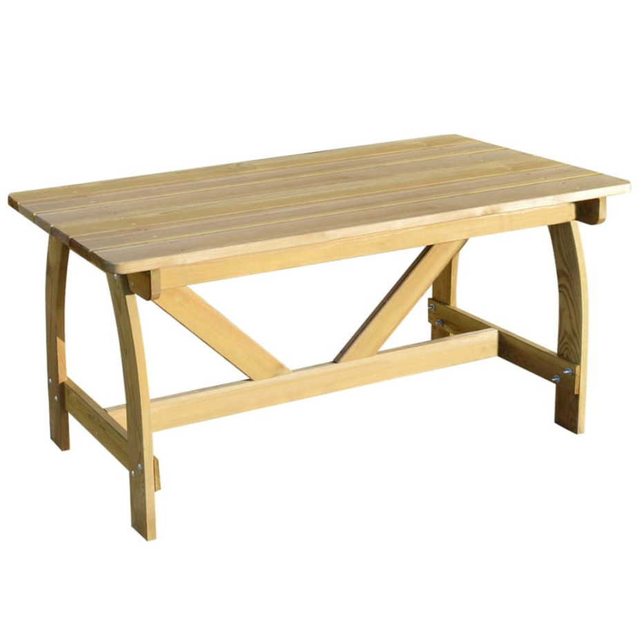 vidaXL Tuintafel 150x74x75 cm geïmpregneerd grenenhout afbeelding 1