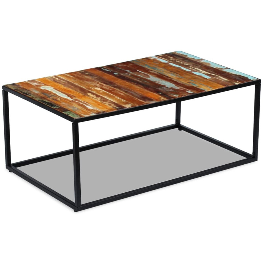 vidaXL Salontafel 100x60x40 cm massief gerecycled hout afbeelding 1