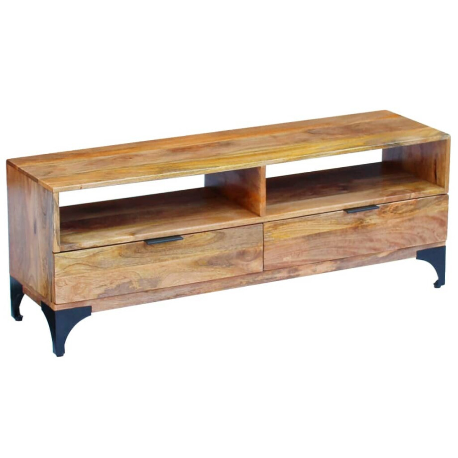 vidaXL Tv-meubel 120x35x45 cm mangohout afbeelding 1
