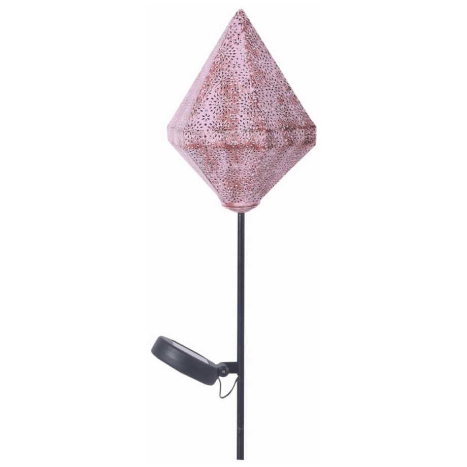 Luxform Tuinlamp op stok Tyana solar LED roze afbeelding 1
