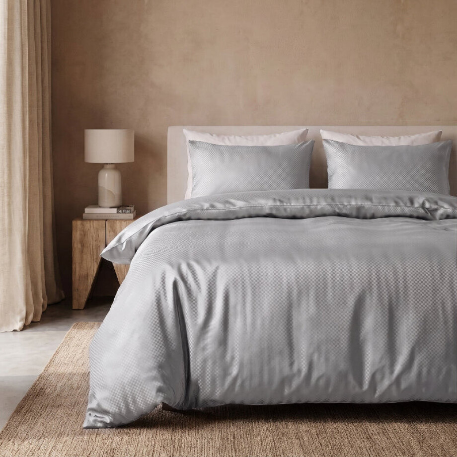 Dekbedovertrek Satin Point - Grijs - Lits-Jumeaux (240x220 Cm) - Grijs Microvezel - Hotellinnen & Effen & Patroon - Zensation - Dekbed-Discounter.nl Dekbedovertrek Satin Point - Grijs - Lits-Jumeaux (240x220 Cm) - Grijs Microvezel - Hotellinnen & Effen & Patroon - Zensation - Dekbed-Discounter.nl afbeelding