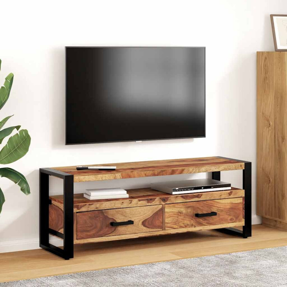 vidaXL Tv-meubel 120x35x45 cm massief acaciahout afbeelding 1
