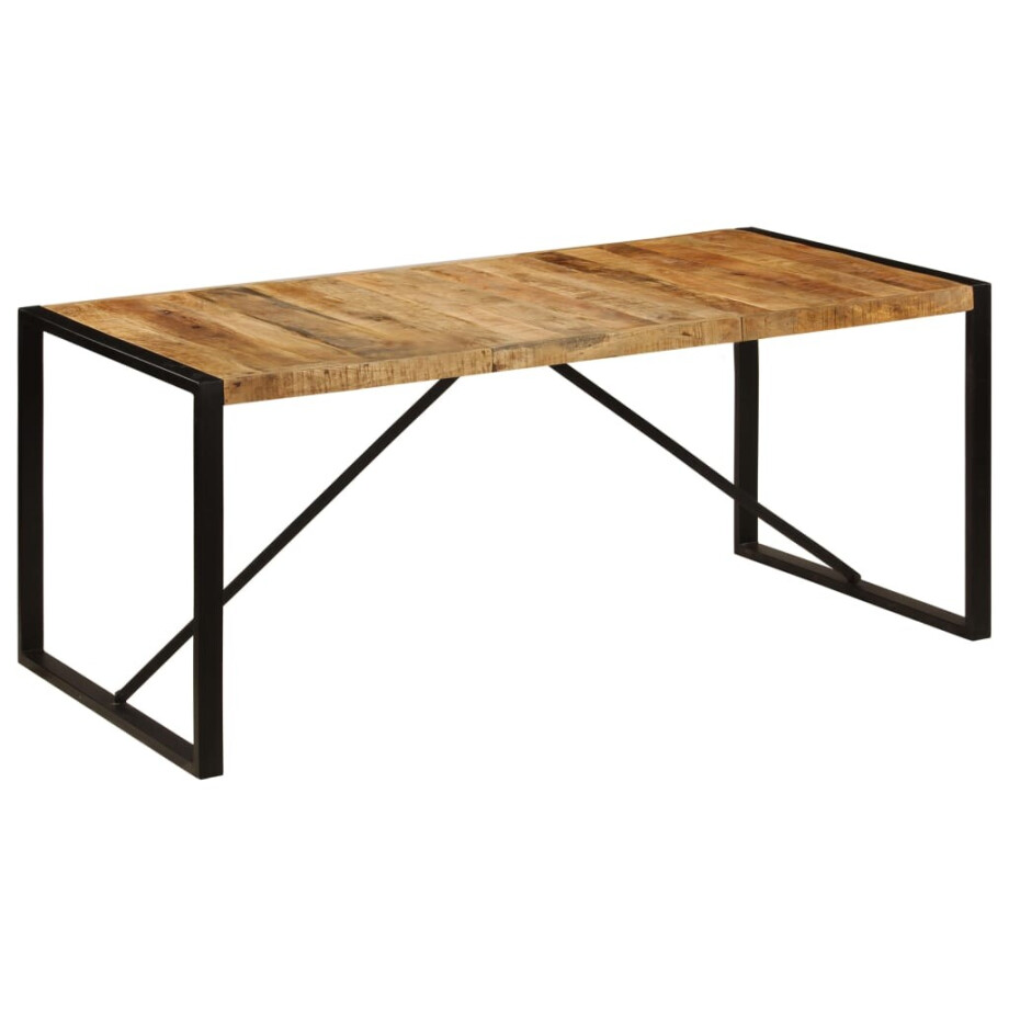 vidaXL Eettafel 180x90x75 cm massief mangohout vidaXL Eettafel 180x90x75 cm massief mangohout afbeelding 1