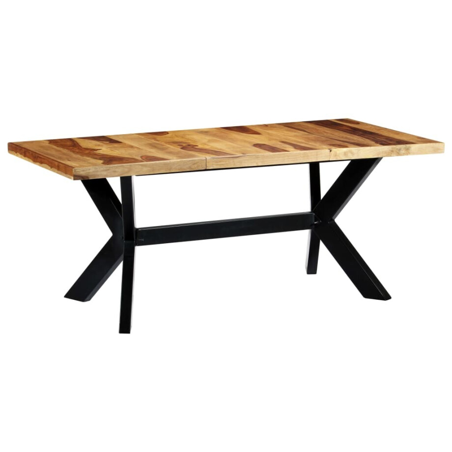vidaXL Eettafel 180x90x75 cm massief acaciahout afbeelding 1