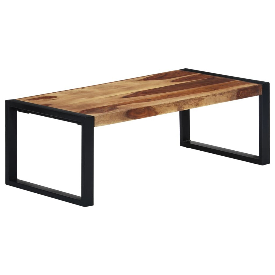 vidaXL Salontafel 110x60x40 cm massief acaciahout vidaXL Salontafel 110x60x40 cm massief acaciahout afbeelding 1