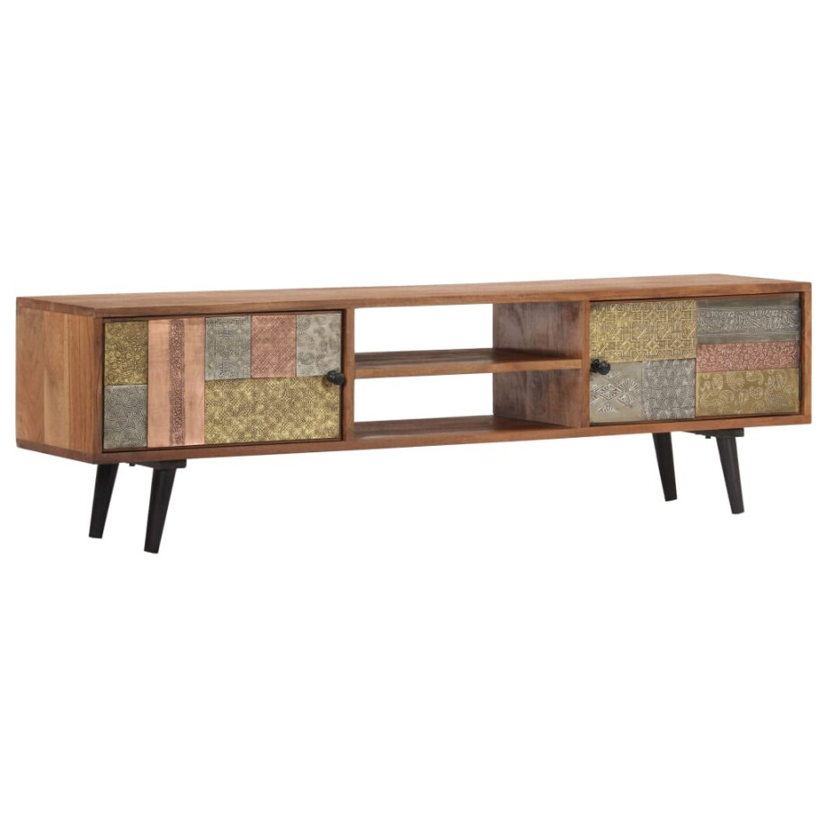 vidaXL Tv-meubel 140x30x40 cm massief acaciahout vidaXL Tv-meubel 140x30x40 cm massief acaciahout afbeelding 1