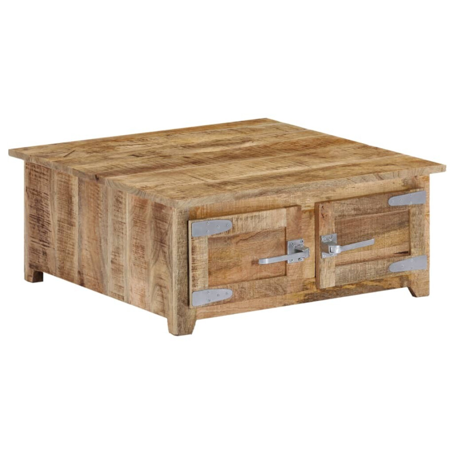 vidaXL Salontafel 70x70x30 cm massief mangohout afbeelding 1