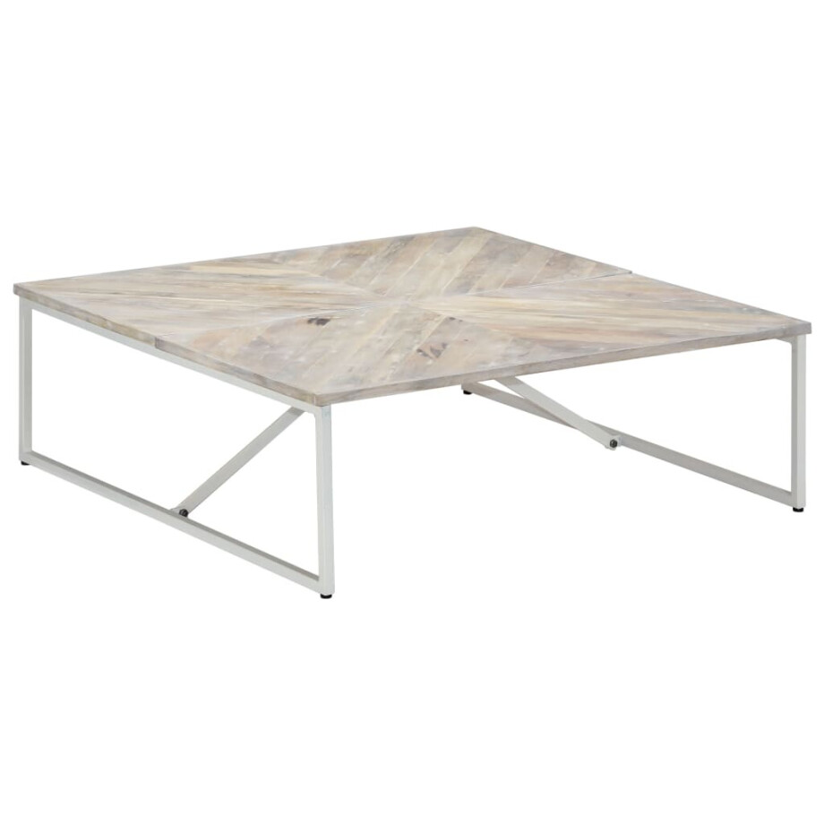 vidaXL Salontafel 110x110x36 cm massief mangohout vidaXL Salontafel 110x110x36 cm massief mangohout afbeelding 1