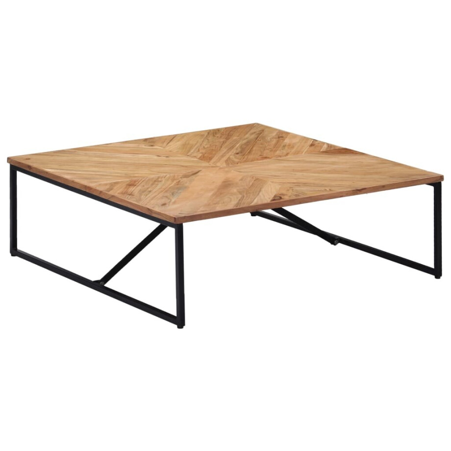 vidaXL Salontafel 110x110x36 cm massief acaciahout afbeelding 1