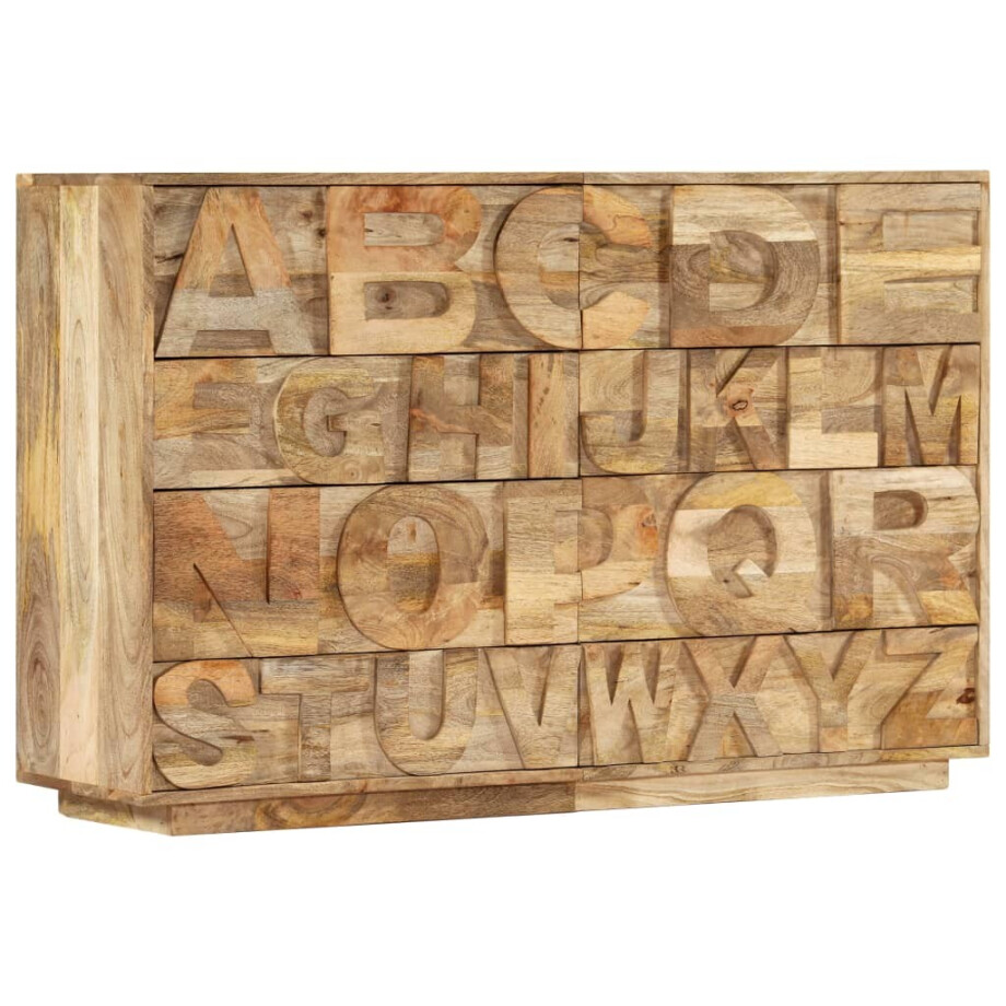 vidaXL Alfabetkast met 6 lades 120x35x79 cm massief mangohout vidaXL Alfabetkast met 6 lades 120x35x79 cm massief mangohout afbeelding 1