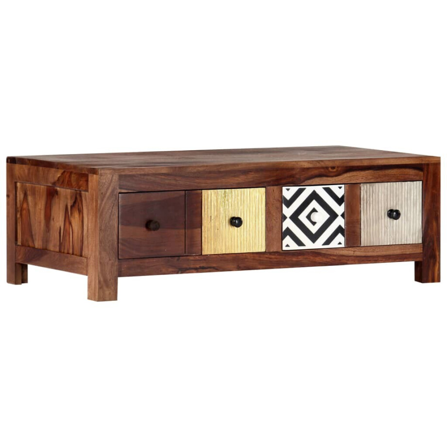vidaXL Salontafel 90x50x30 cm massief acaciahout afbeelding 1
