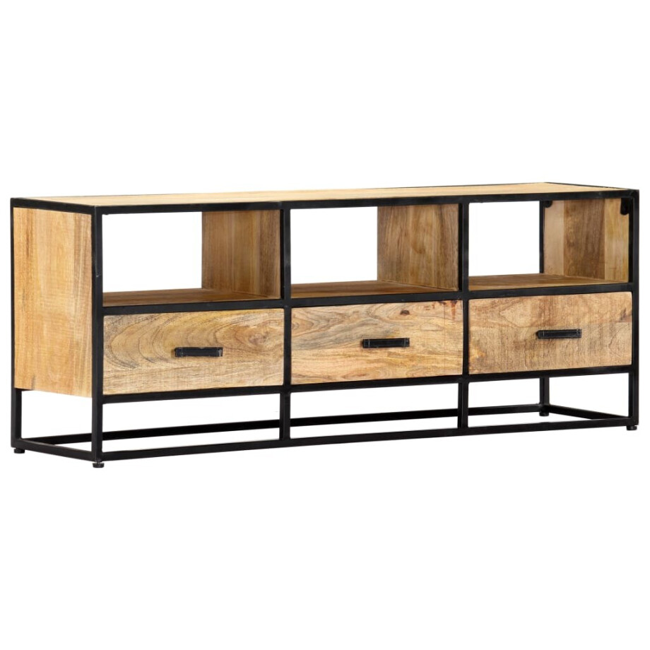 vidaXL Tv-meubel 120x30x45 cm massief mangohout vidaXL Tv-meubel 120x30x45 cm massief mangohout afbeelding 1