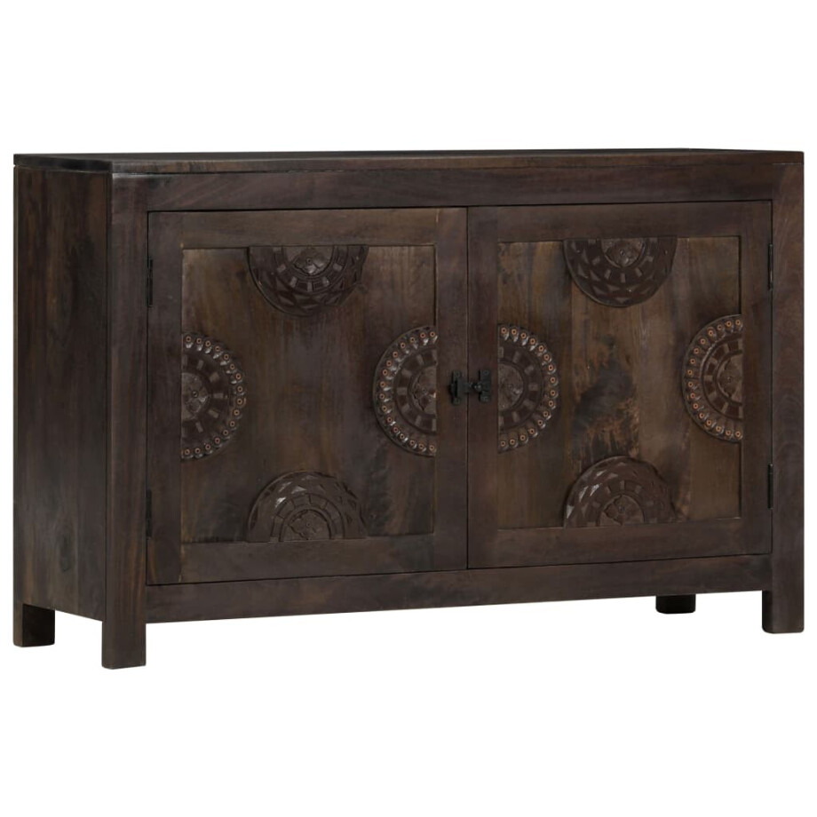 vidaXL Dressoir met gesneden ontwerp 110x35x70 cm massief mangohout afbeelding 1