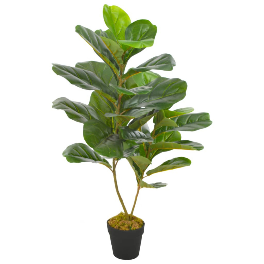 vidaXL Kunstplant met pot vioolbladplant 90 cm groen afbeelding 1