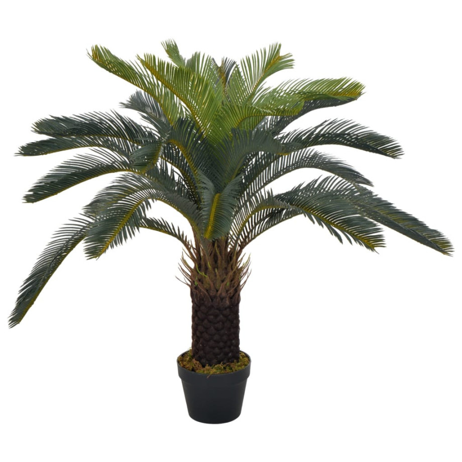 vidaXL Kunstplant met pot cycaspalm 90 cm groen afbeelding 1