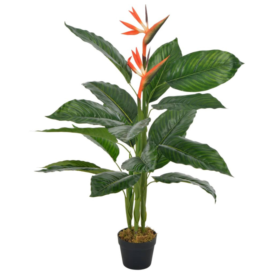 vidaXL Kunstplant met pot strelitzia 100 cm rood afbeelding 1