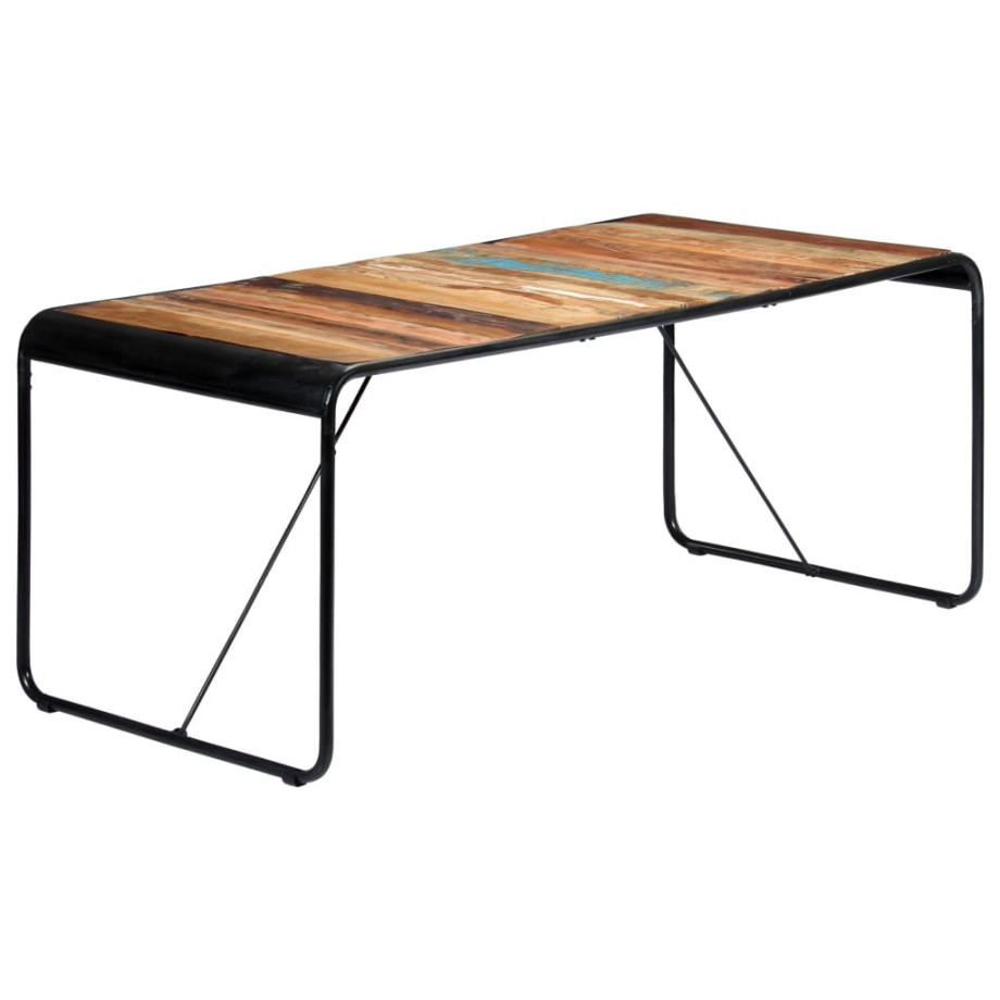 vidaXL Eettafel 180x90x76 cm massief gerecycled hout afbeelding 1