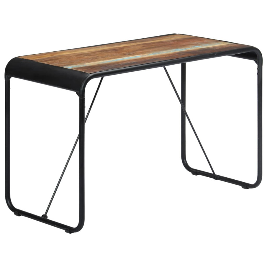 vidaXL Eettafel 118x60x76 cm massief gerecycled hout afbeelding 1