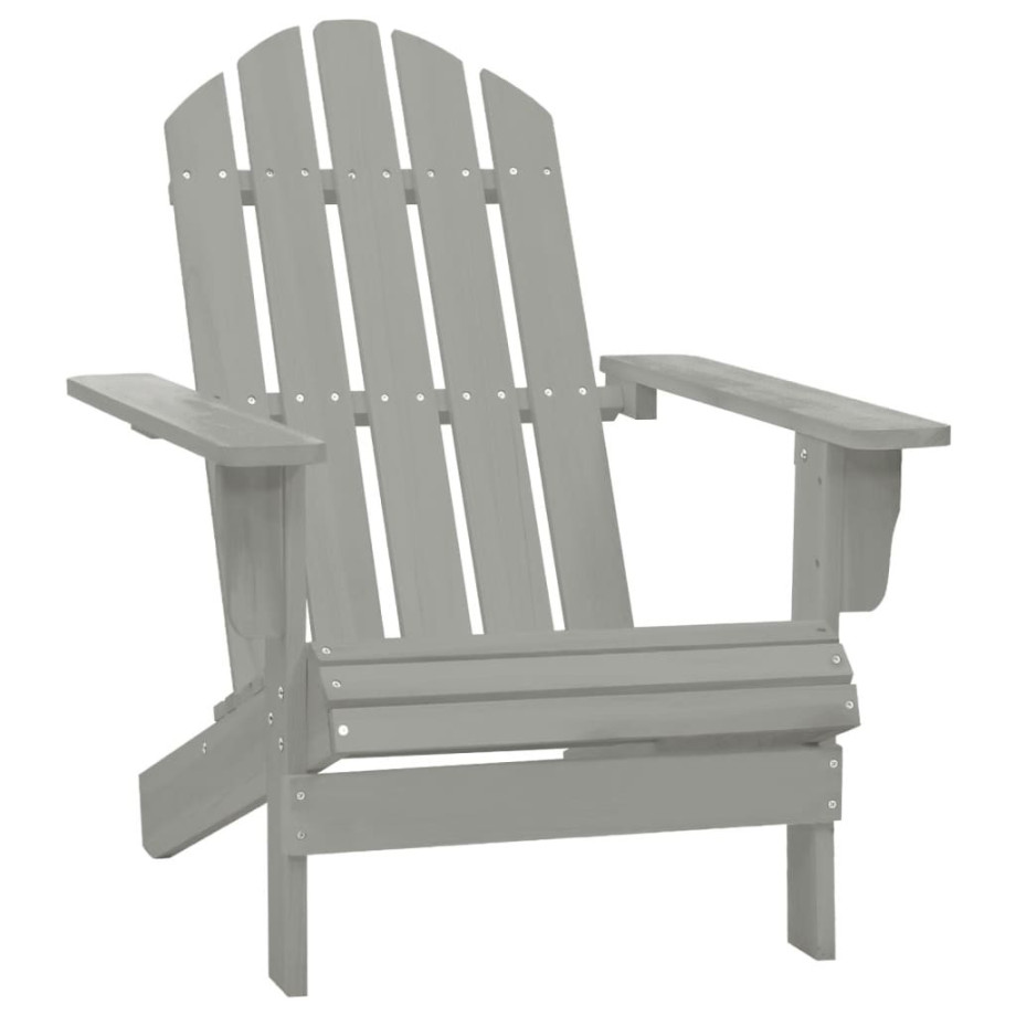 vidaXL Tuinstoel hout grijs afbeelding 1