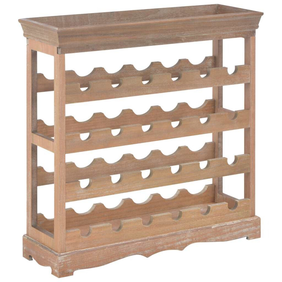 vidaXL Wijnkast 70x22,5x70,5 cm mdf bruin afbeelding 1